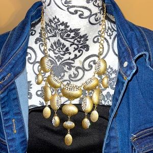 Gold and Faux Diamond Necklace